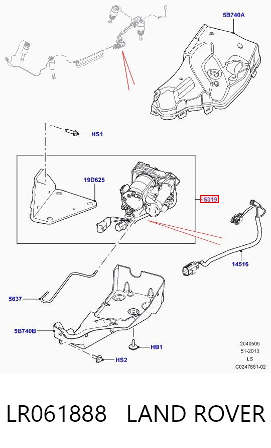 LR061888 Land Rover Компресор підкачки амортизаторів