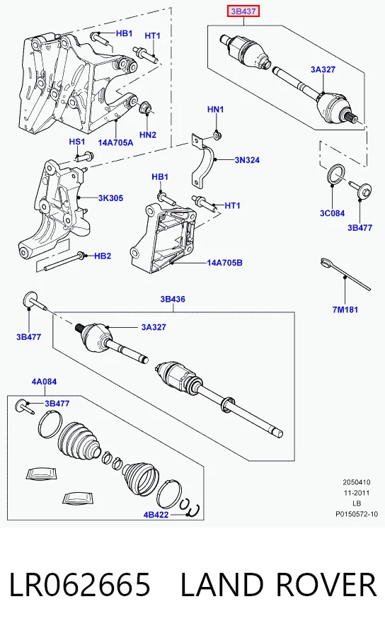 Піввісь передня ліва BGA DS4205L