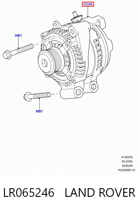 LR065246 Land Rover Авто генератор