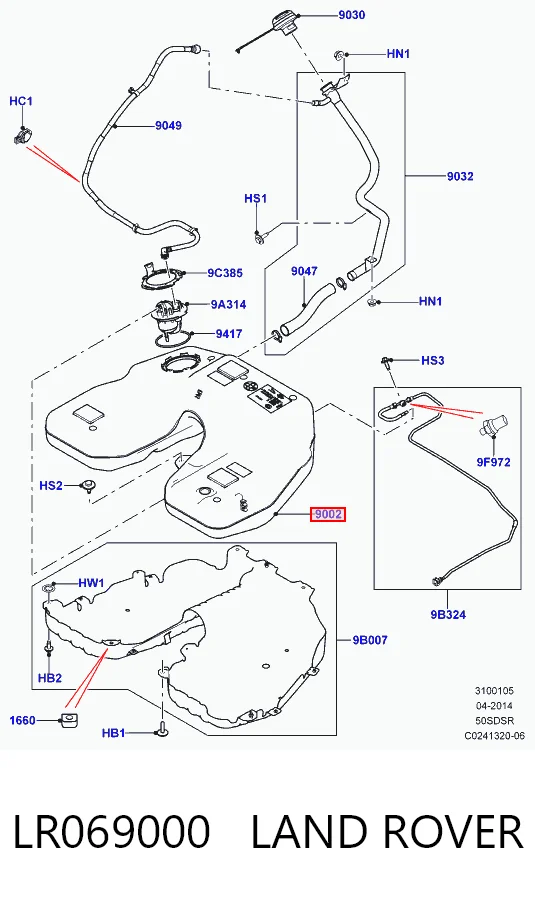 Б/бак Land Rover Range Rover IV позашляховик (L405) (2012 - 2021) ціна, від 298.87 USD