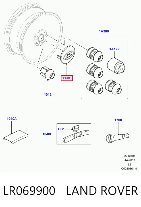 LR069900 Land Rover Заглушка маточини