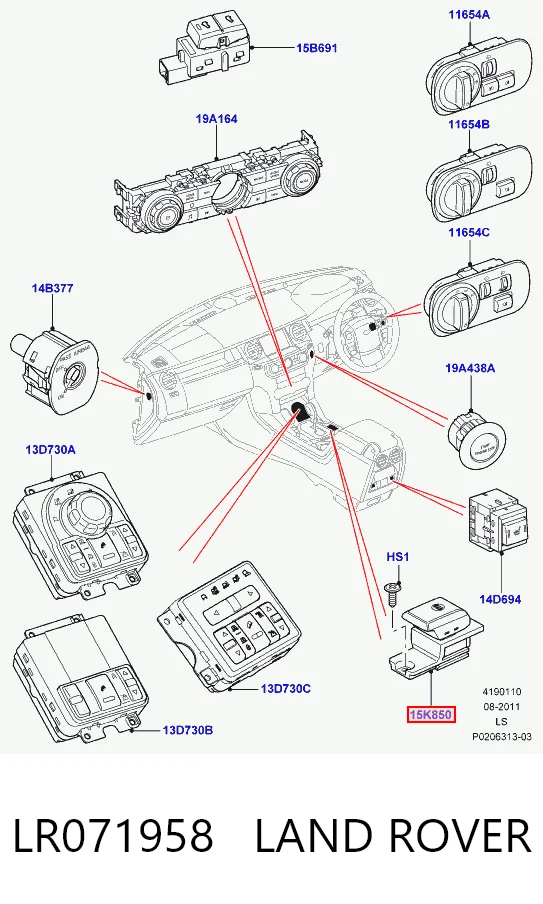 LR071958 Land Rover 