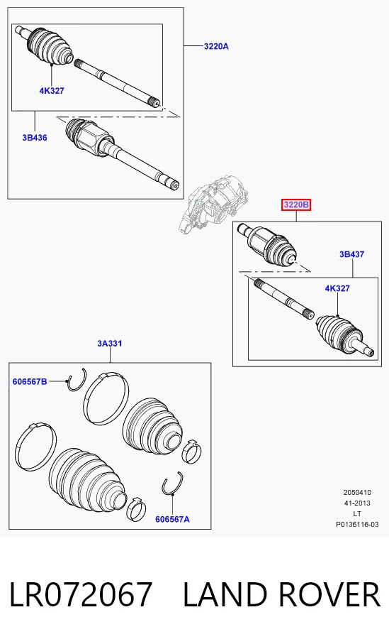 Ліва піввісь LR072069G Britpart