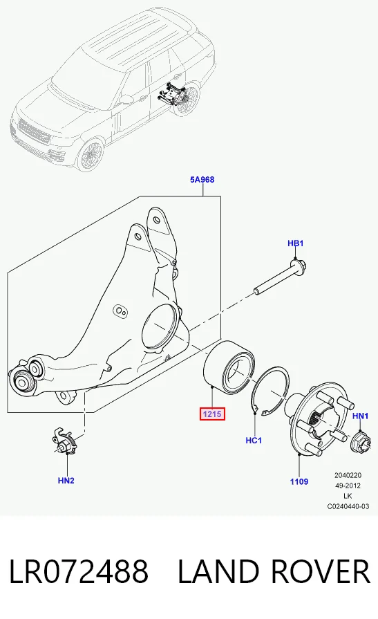  Підшипник ступиці Land Rover Range Rover 4