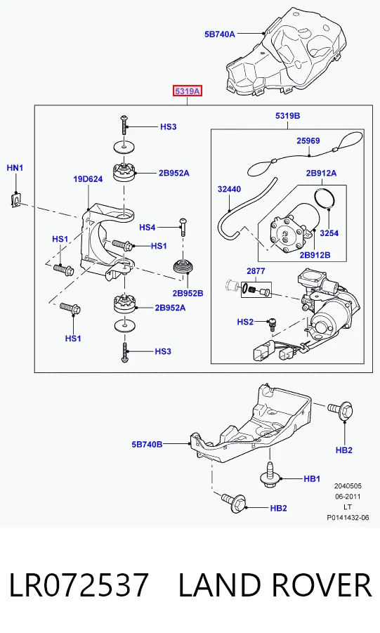 LR072537 Land Rover Компресор підкачки амортизаторів