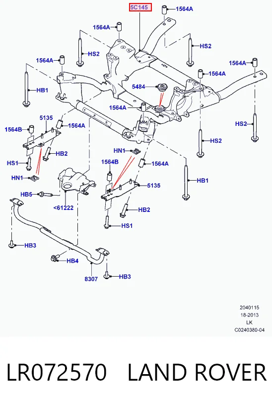 Підрамник передньої підвіски Land Rover Range Rover IV позашляховик (L405) (2012 - 2021) ціна, від 556.50 USD