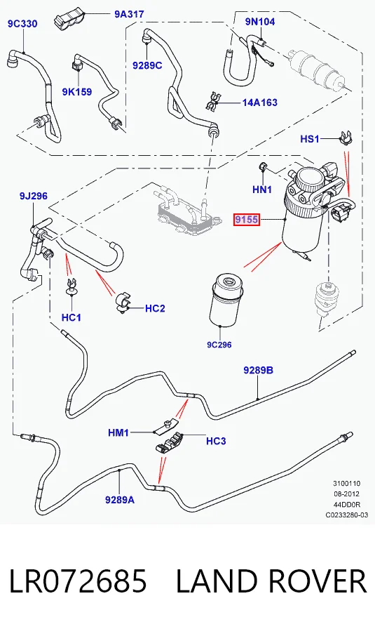 Корпус паливного фільтра Land Rover Range Rover III позашляховик (L322) (2010 - 2012) ціна, від 0.15 USD