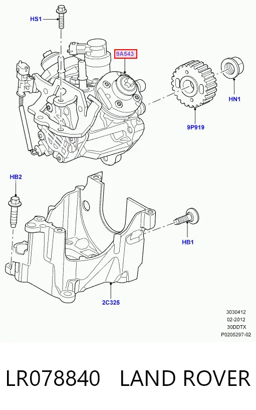 Паливний насос високого тиску C2C40321 Jaguar