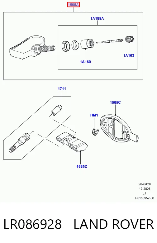 Купити Датчик тиску в шинах Land Rover Range Rover SPORT I L320