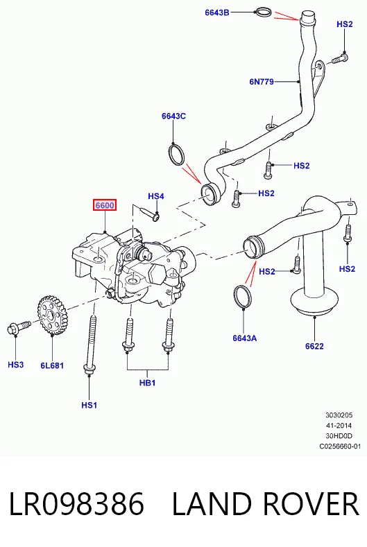 Масляний насос двигуна на Land Rover Range Rover SPORT II L494