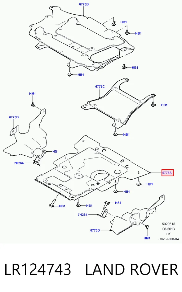 Купити Захист двигуна Land Rover Range Rover SPORT II L494