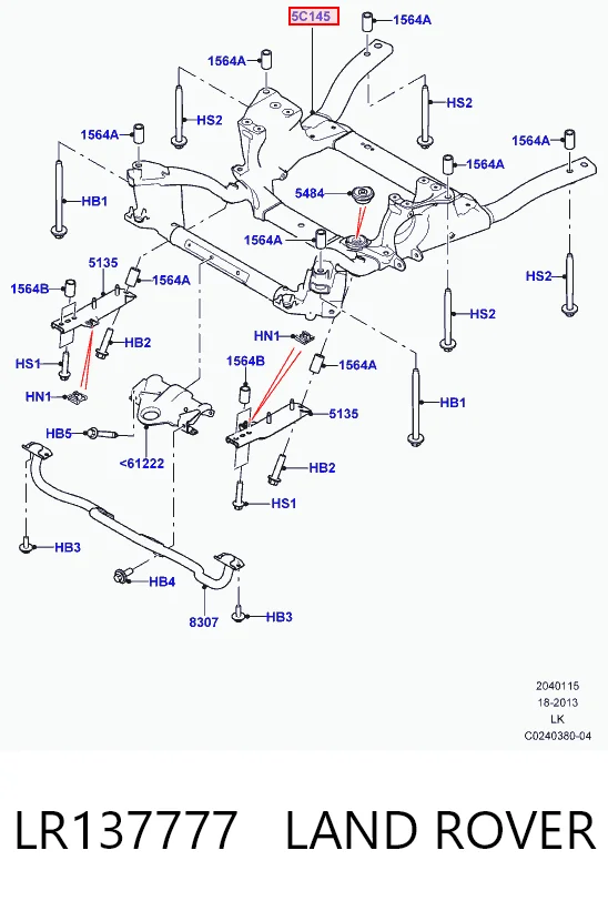  Підрамник передній Land Rover Range Rover 4