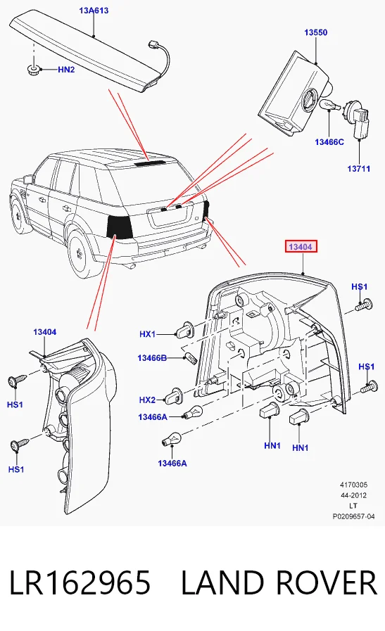 Задні ліхтарі Land Rover Range Rover SPORT I позашляховик (L320) (2005 - 2013) ціна, від 363.91 USD