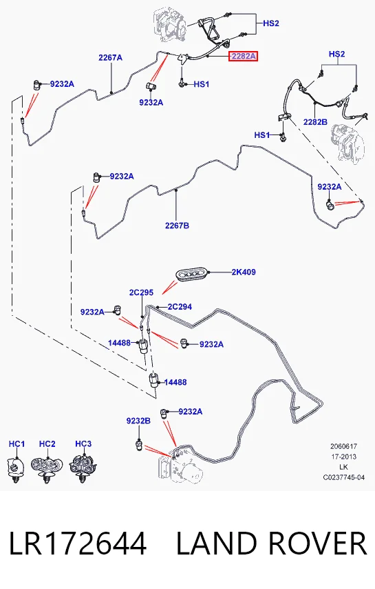 Шланг гальмівний задній, правий 854054 NK