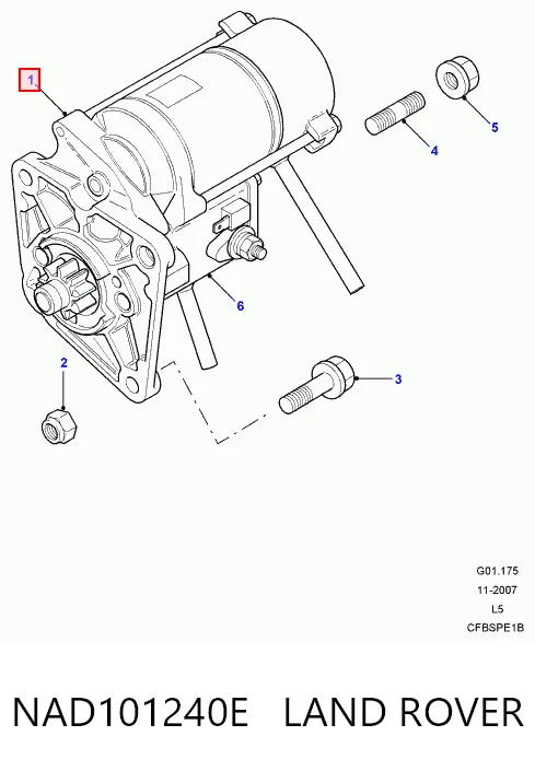 NAD101240E Land Rover Стартер двигуна