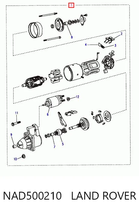 NAD500210 Land Rover Стартер двигуна