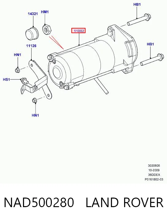 NAD500280 Land Rover Стартер двигуна