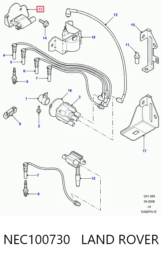 NEC100730 Land Rover Котушка запалювання