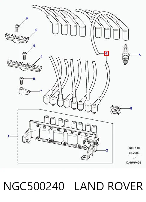 Дроти запалювання Rover STC3829 ціна, від 37.83 USD
