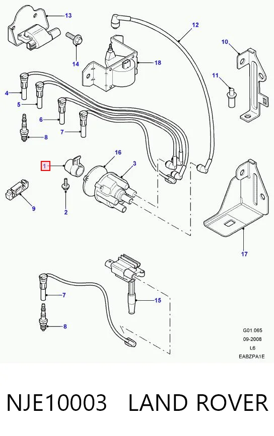 Купити NJE10003G Britpart Бігунок (ротор) розподільника запалювання