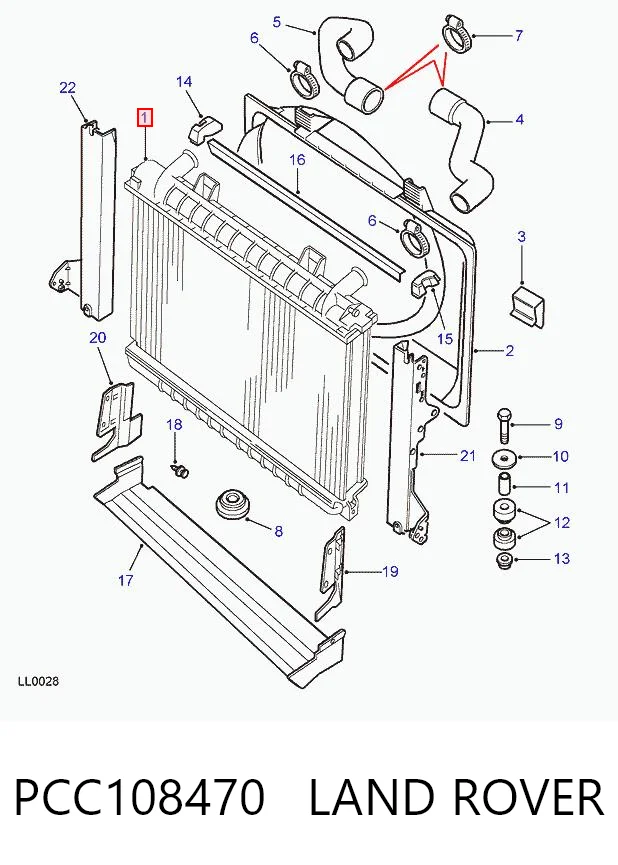 Радіатор основний Britpart PCC108470 ціна, від 175.83 USD