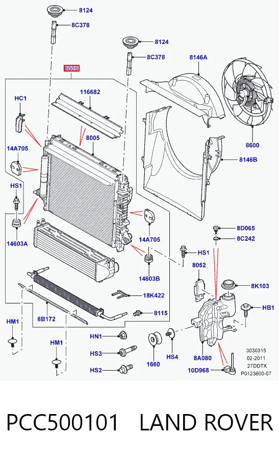 Радіатор основний Britpart PCC500600 ціна, від 87.14 USD