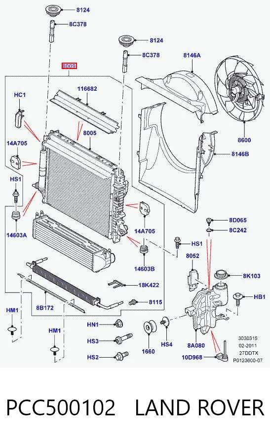 Радіатор основний Britpart PCC500600 ціна, від 237.48 USD