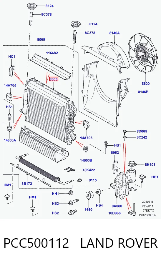 Радіатор LR021778 Britpart