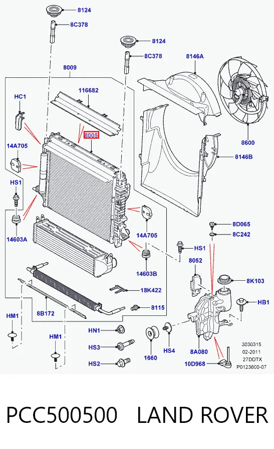 Купити PCC500600 Britpart Радіатор двигуна