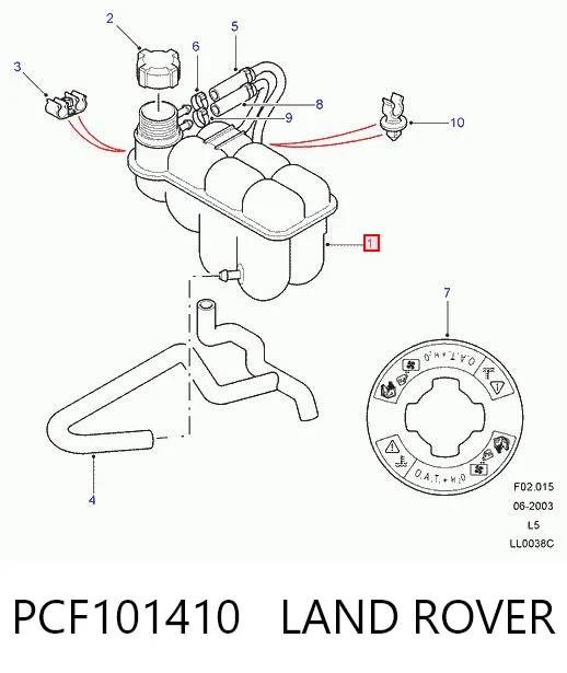 Бачок системи охолодження двигуна розширювальний Britpart PCF101410 ціна, від 37.17 USD