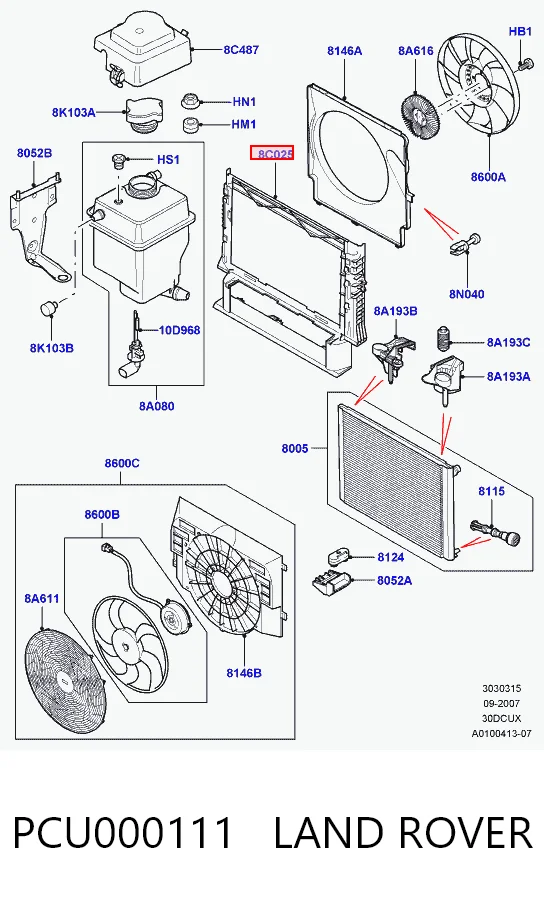 Дифузор (кожух) радіатора охолодження Land Rover Range Rover III позашляховик (L322) (2002 - 2009) ціна, від 50.00 USD