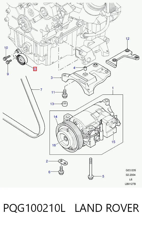  Натягувач приводного ременя Rover 75 