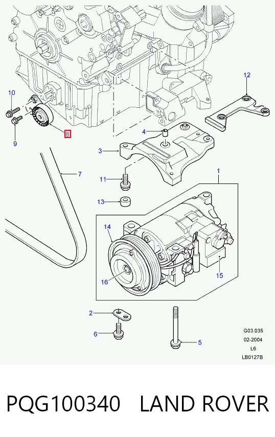 Натягувач приводного ременя Rover 75 