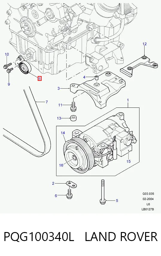Натяжна планка поліклинового ременя на Rover 75  RJ