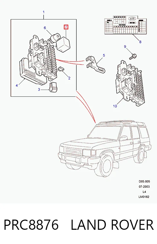PRC8876 Land Rover Реле покажчиків поворотів