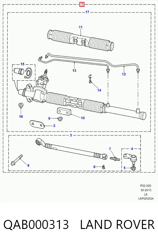 Кермова рейка Rover 9AB102371