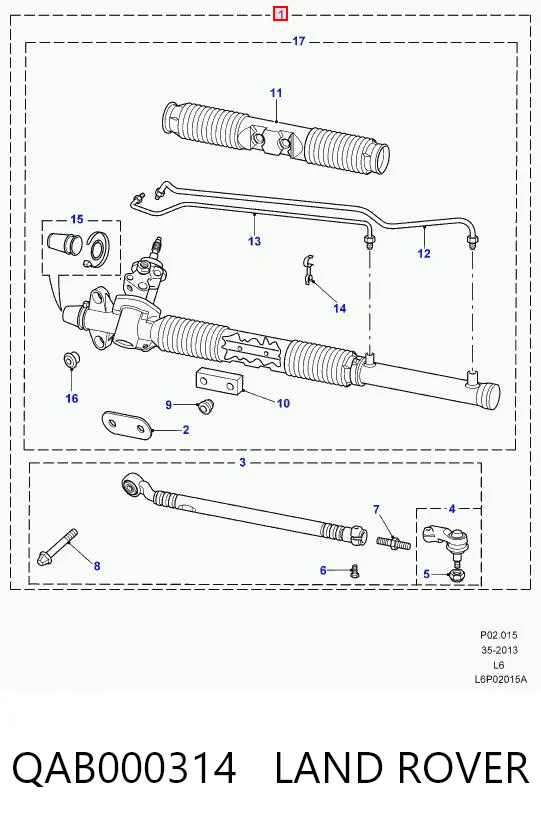 9AB102371 Rover Рейковий рульовий механізм