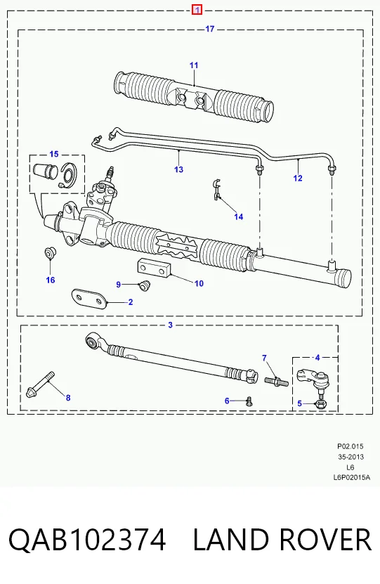 Купити 9AB102371 Rover Рульова рейка