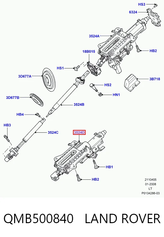  Рульова колонка Land Rover Discovery 3
