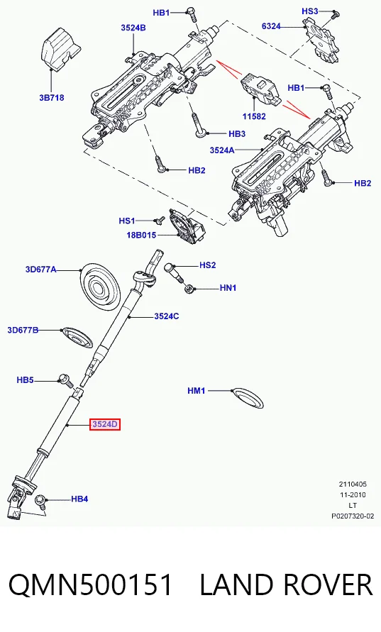 Купити 30419033 AND Вал рульової колонки, нижній