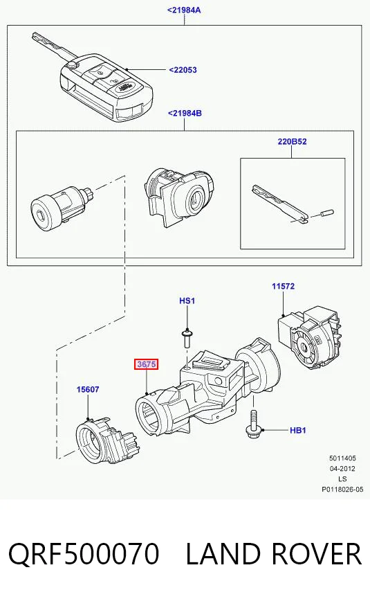 Замок запалювання Land Rover Range Rover SPORT I позашляховик (L320) (2005 - 2013) ціна, від 38.42 USD