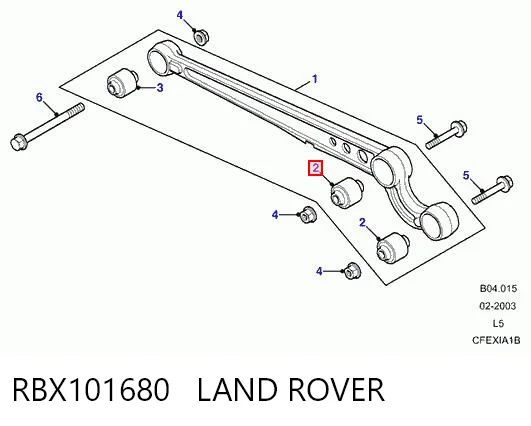 Сайлентблок нижнього важеля передньої підвіски Rover RBX101680 ціна, від 21.85 USD