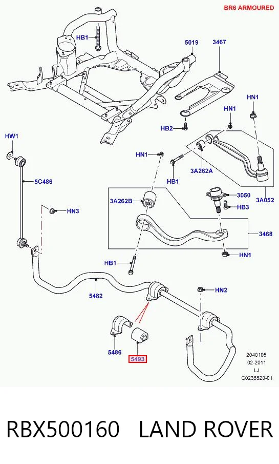 Купити RBX500160 Allmakes Подушка стабілізатора передня