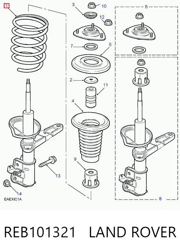 Пружина передня Britpart REB101321 ціна, від 34.85 USD