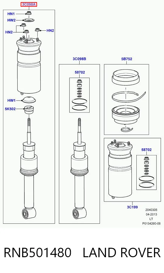 RNB501480 Land Rover Стійка передня
