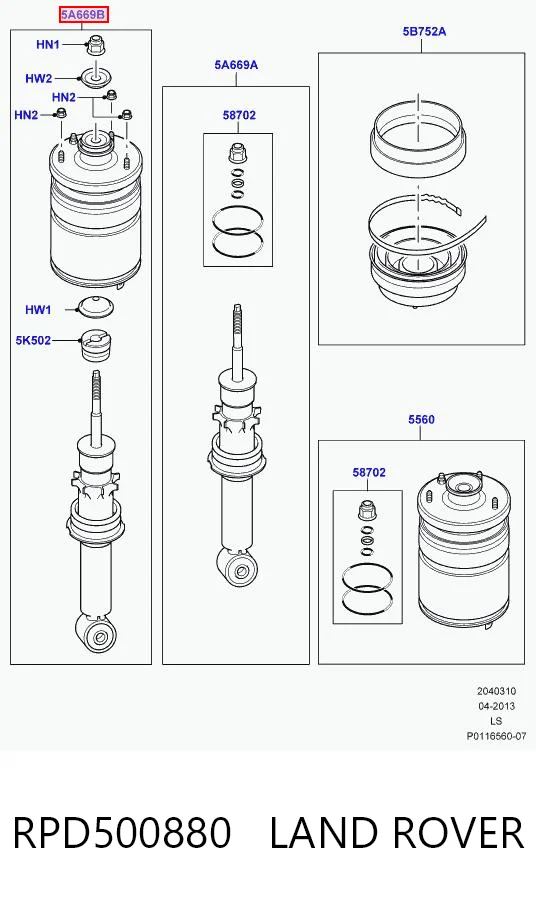 Амортизатор задній Britpart RPD501090 ціна, від 329.40 USD
