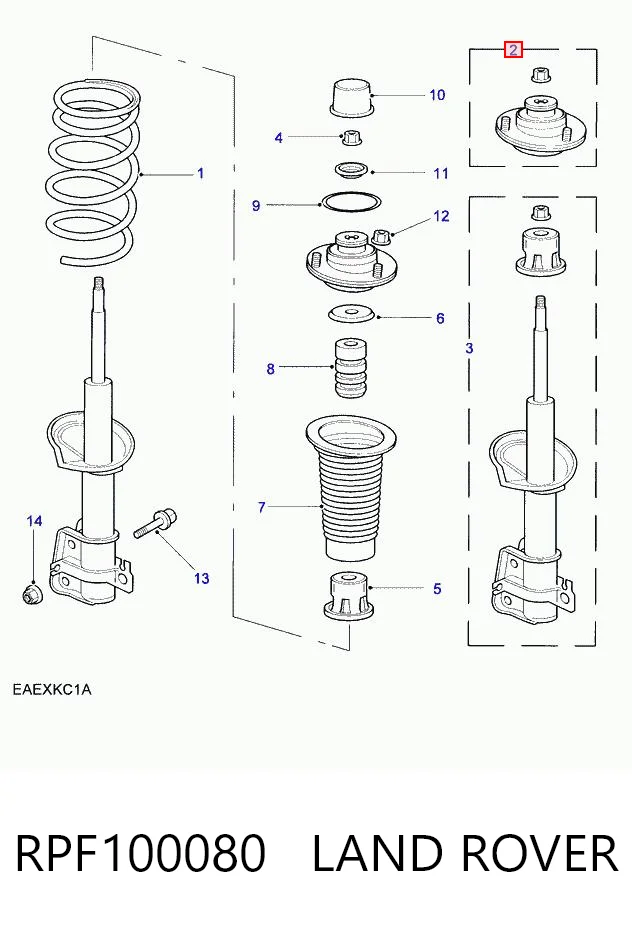 Опора стійки амортизатора заднього Raiso RC05596