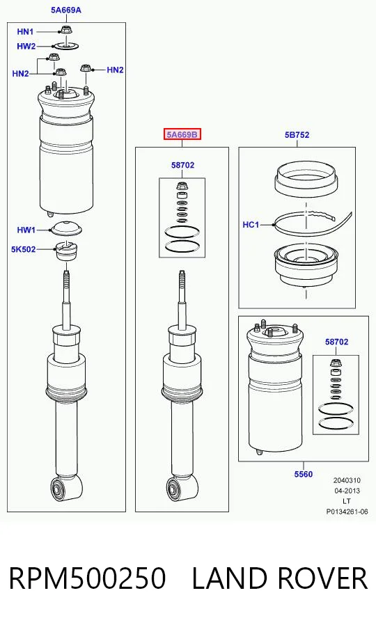 Купити RPM500280 Rover Стійка амортизатора задня
