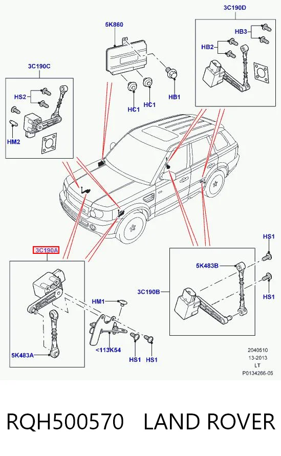 Датчик рівня положення кузова, передній лівий AND 3M941097