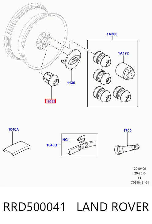 Гайка кріплення колеса Land Rover Range Rover IV позашляховик (L405) (2012 - 2021) ціна, від 7.59 USD
